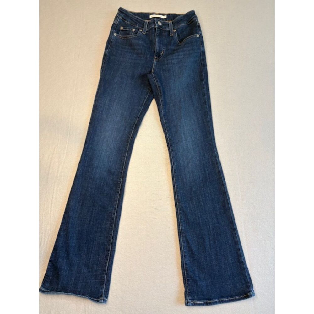 Levi's 725 Womens Jeans Sz. 26 Hi Rise Bootcut Stretch Dark Wash Like New